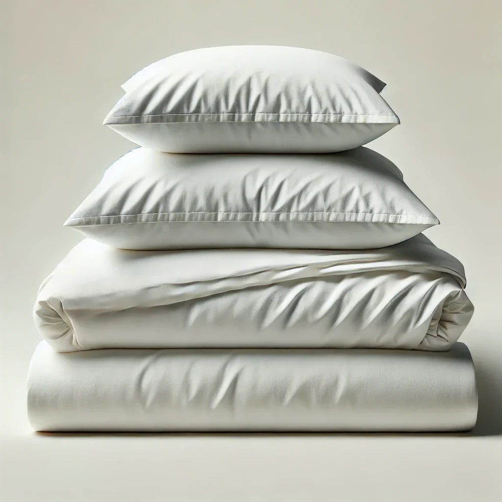 Bamboo duvet cover set on a bed, duvet versus comforter - Pure Fiber