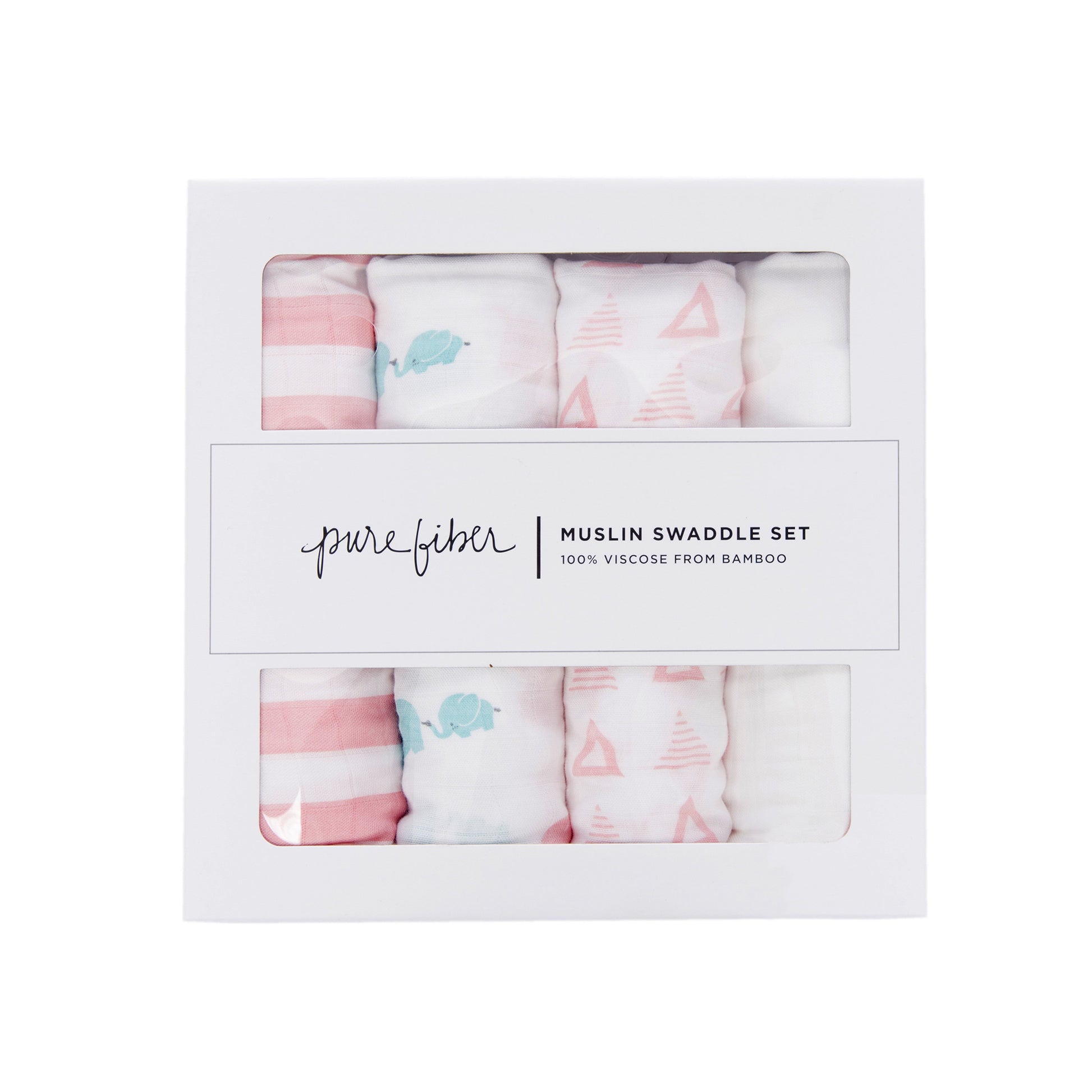 Elephant Bamboo Viscose Swaddle Set - Blankets & Throws - Nine Space