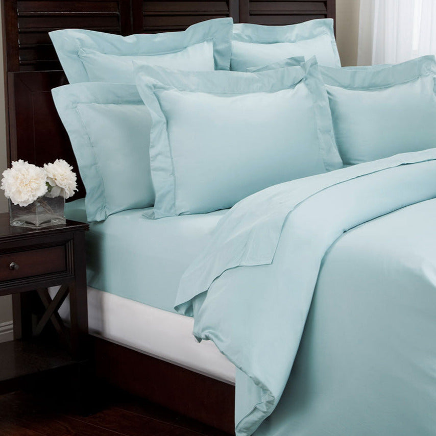 Elite Tencel Duvet Set in Seafoam — Breathable Duvet Cover Set | Pure Fiber