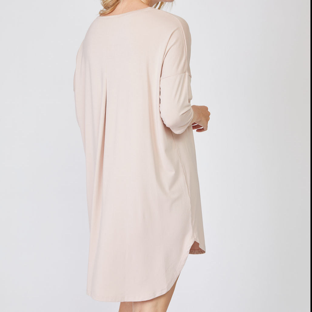 3/4 Sleeve Bamboo Viscose Nightshirt