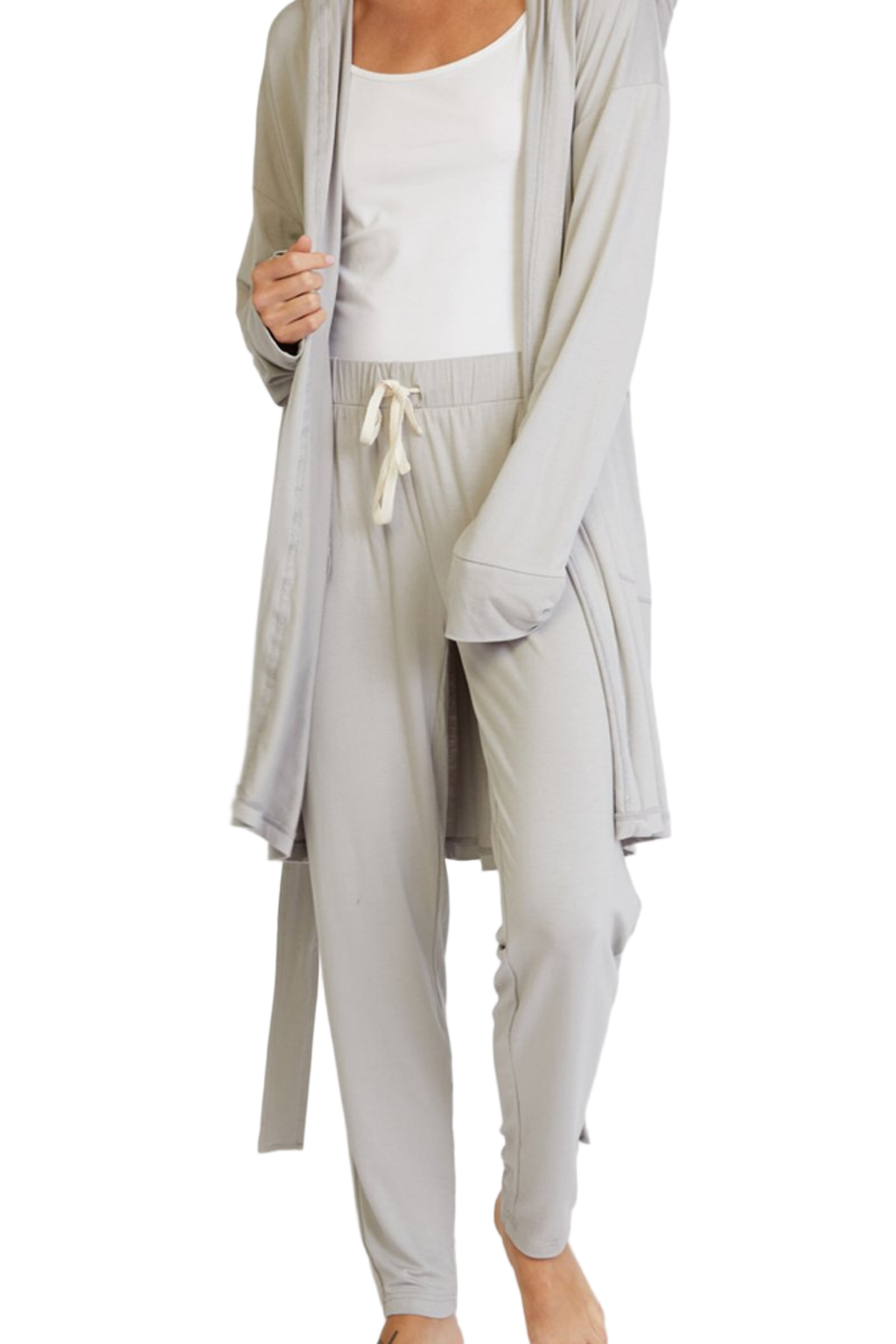 Hooded Jersey Robe & Pants Loungewear