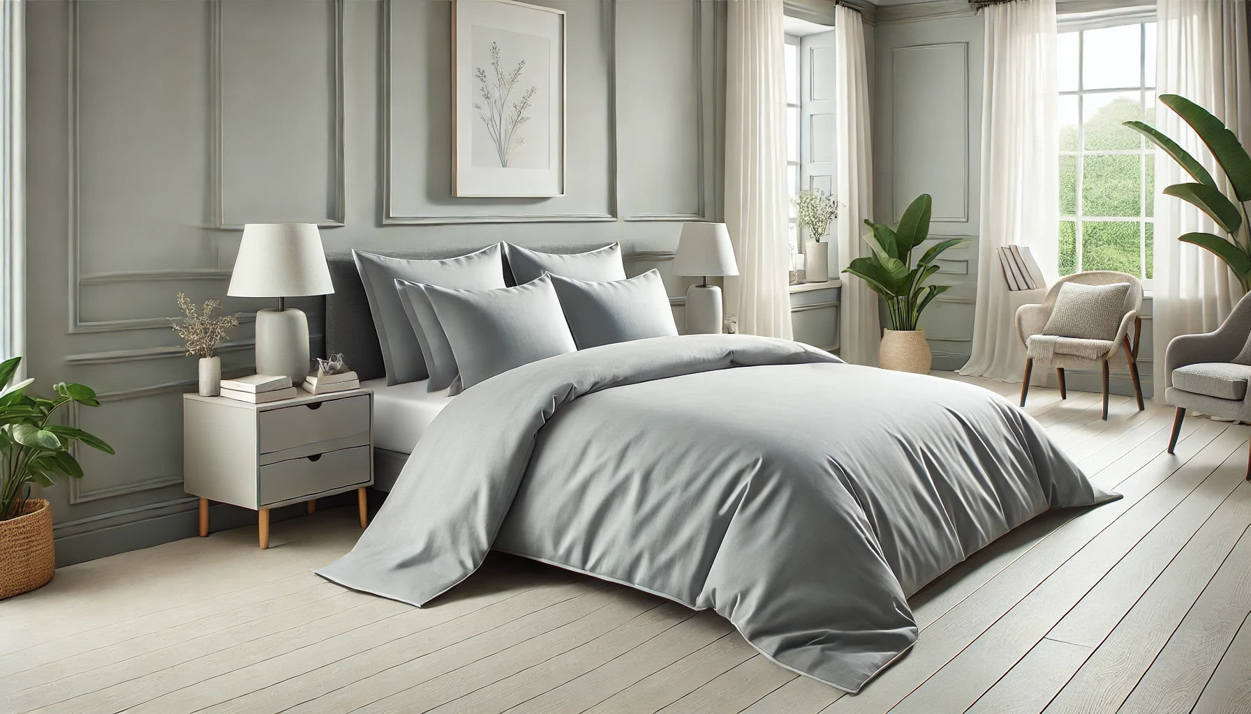 Bamboo Duvet Cover + 2 Shams Set
