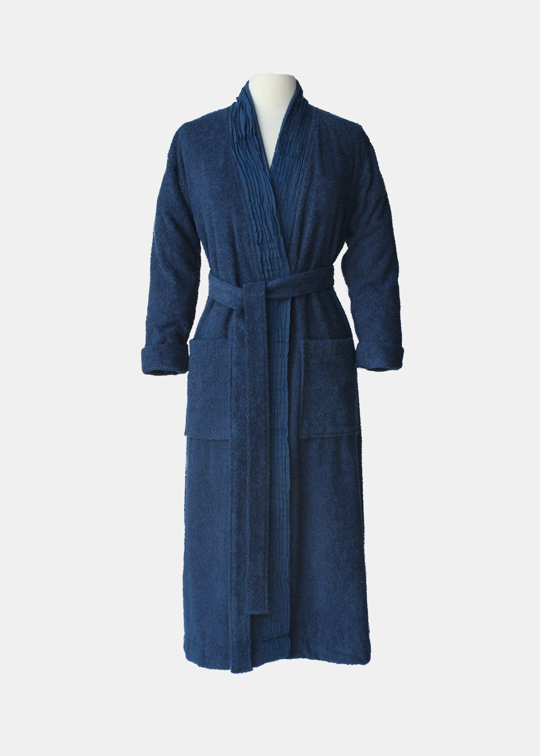 Turkish Cotton Terry Cloth Pleated Bathrobe