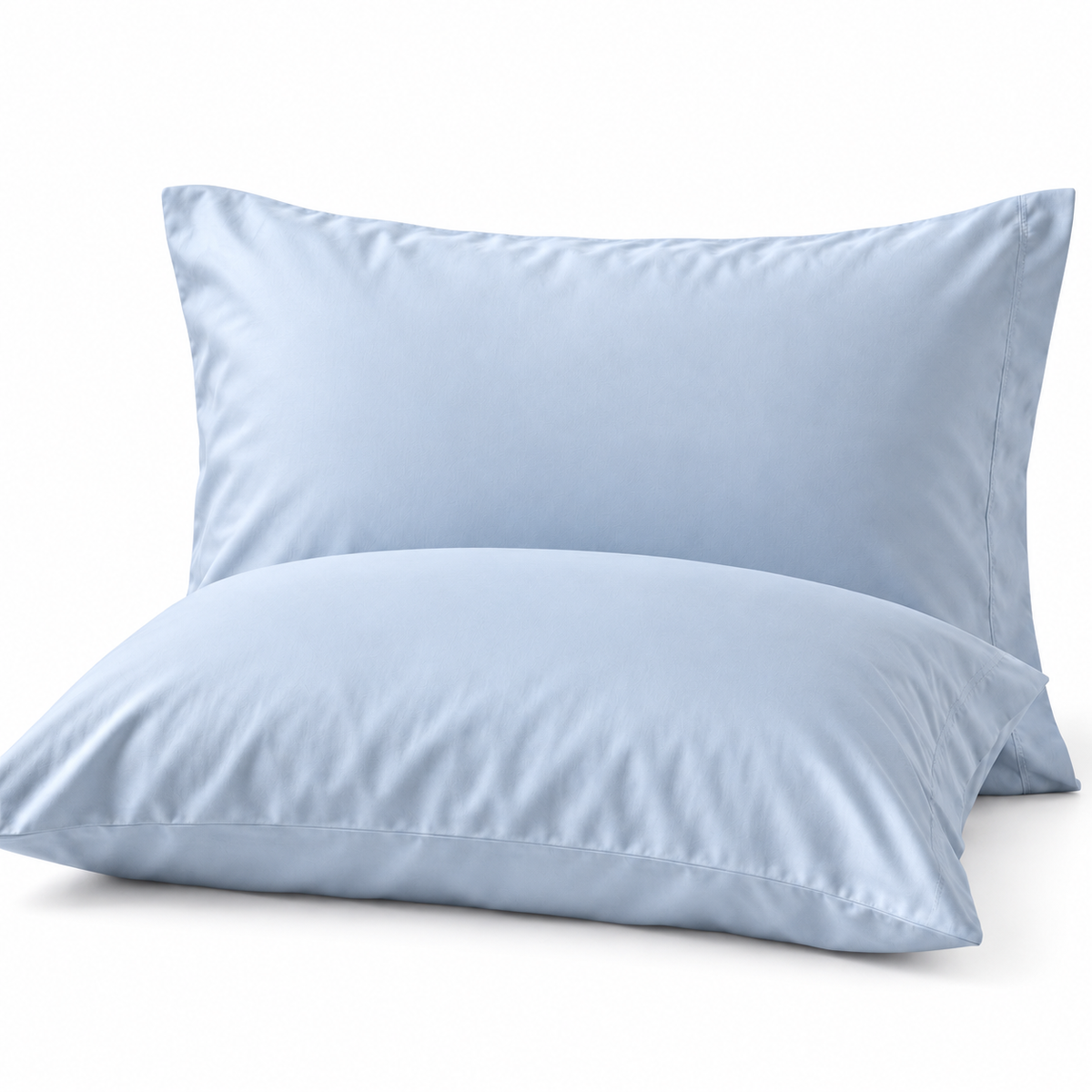 Light Blue bamboo viscose pillowcases, set of 2 #Color_Light Blue