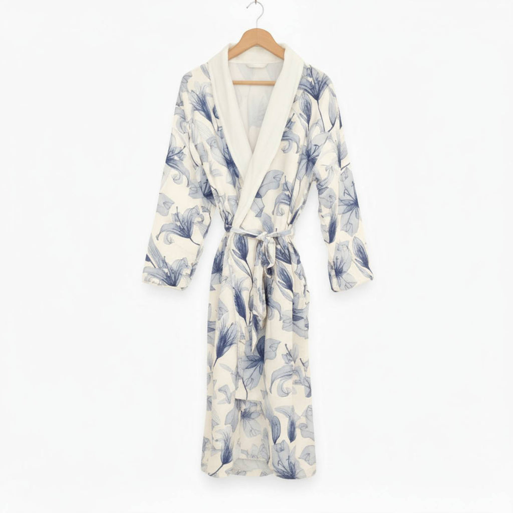 Soluna – Double-Side Muslin/Terry Shawl Robe