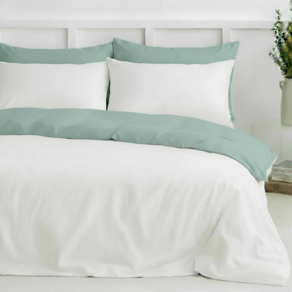 Two-Tone Bamboo Duvet Cover + 2 Shams Set