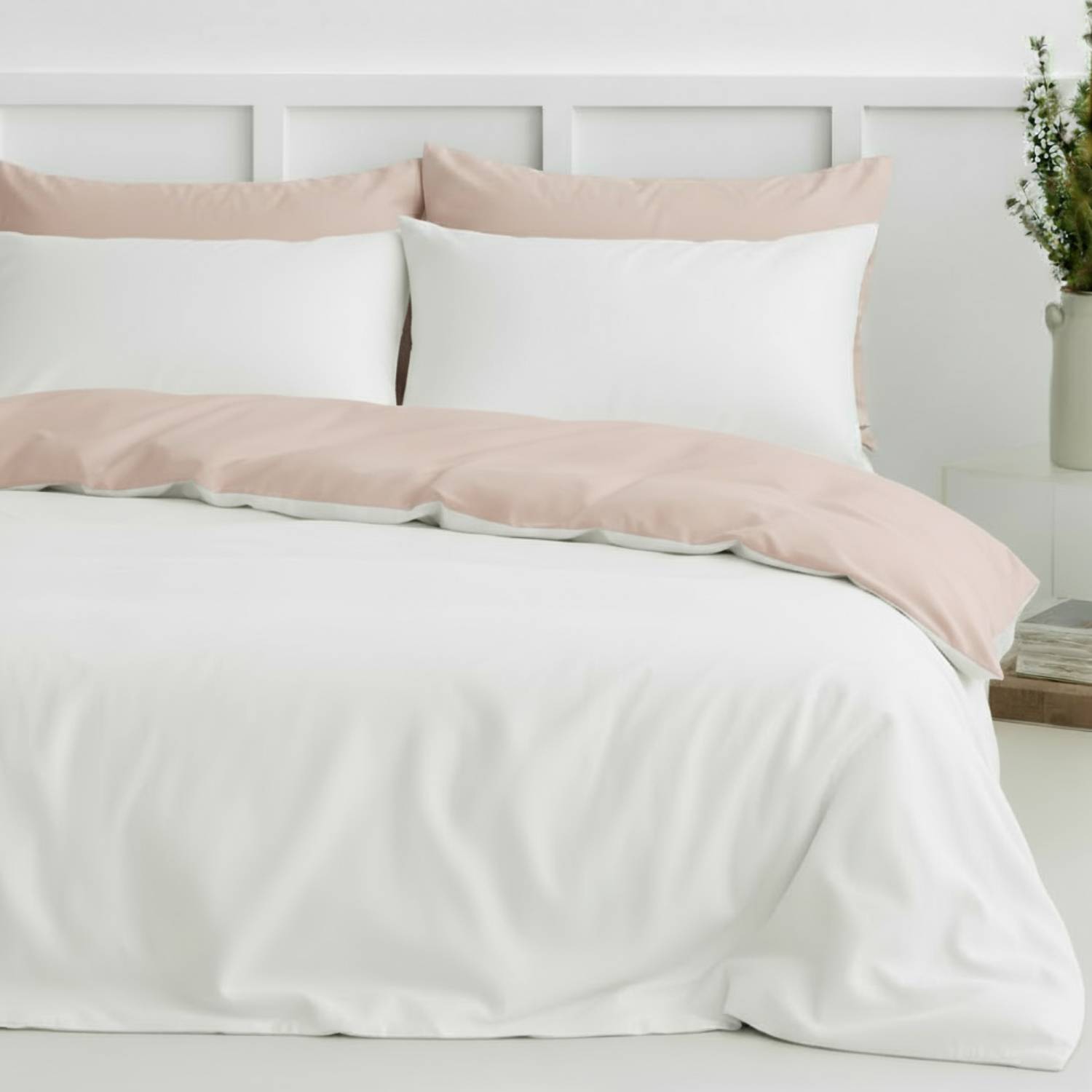 Two-Tone Bamboo Duvet Cover + 2 Shams Set