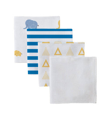 Cotton Muslin Elephant Swaddle Set - Blankets & Throws - Nine Space