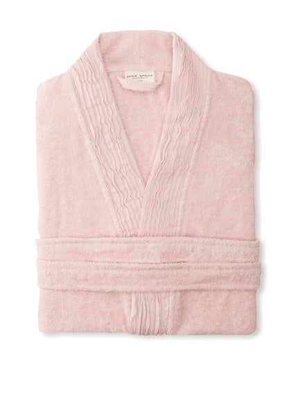 Turkish Cotton Terry Cloth Pleated Bathrobe