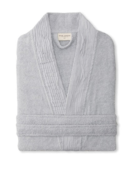 Turkish Cotton Terry Cloth Pleated Bathrobe