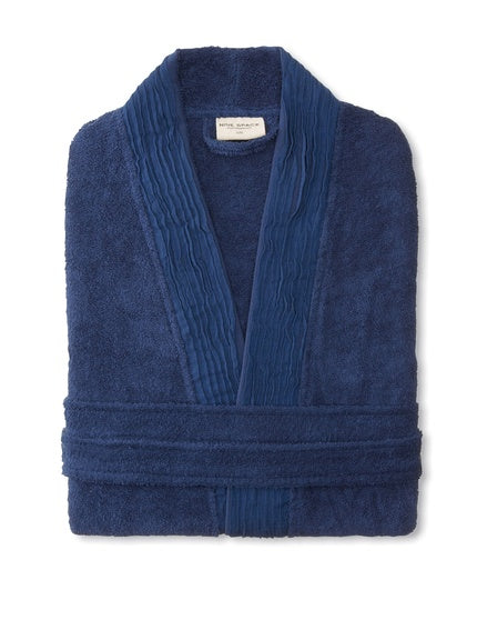 Turkish Cotton Terry Cloth Pleated Bathrobe