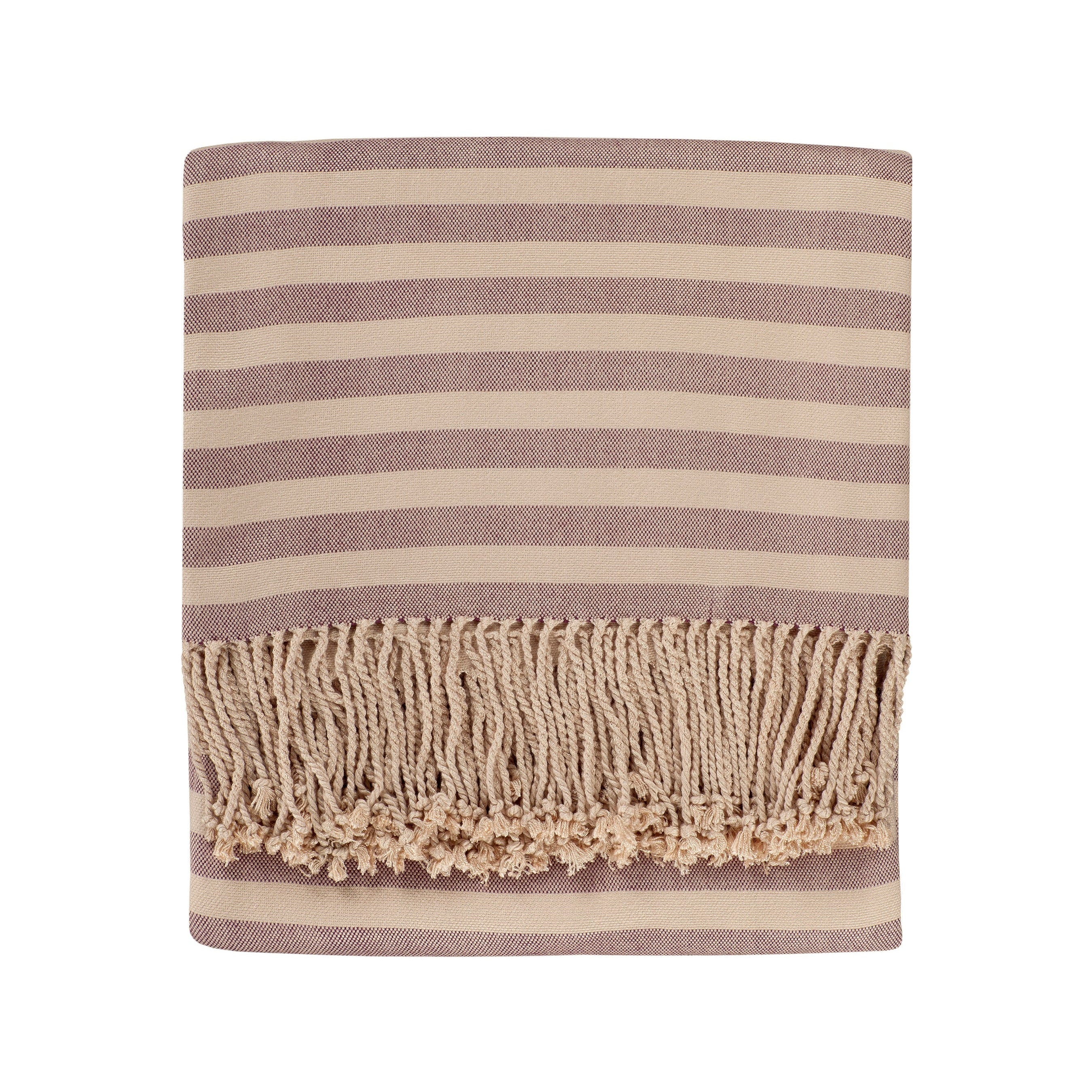 Striped Bamboo Viscose Throw