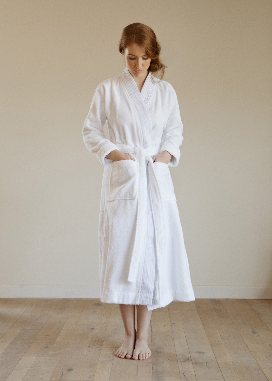Turkish Cotton Terry Cloth Pleated Bathrobe