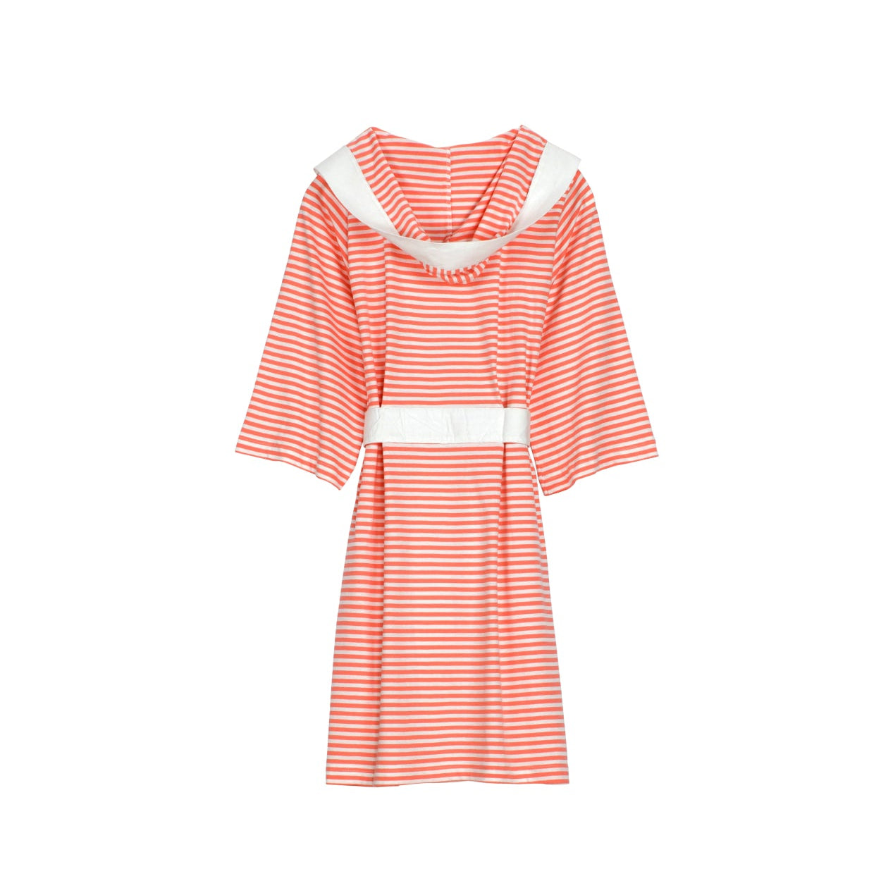 Seaside Serenity Stripe Organic Hooded Short Robe