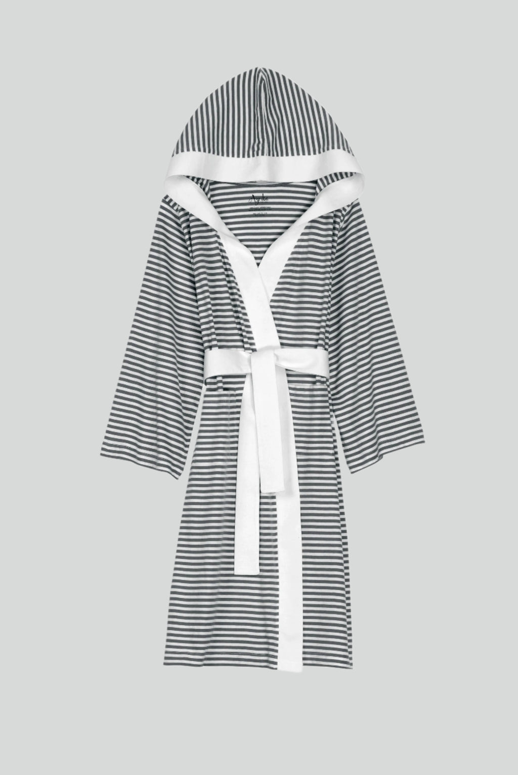 Seaside Serenity Stripe Organic Hooded Short Robe