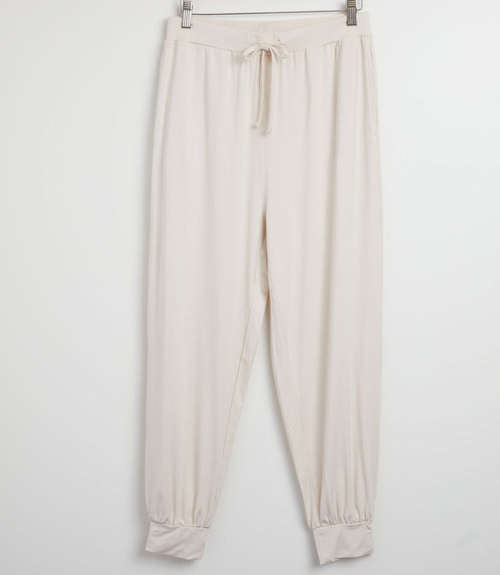 Draped Bamboo Viscose Jogger Pants