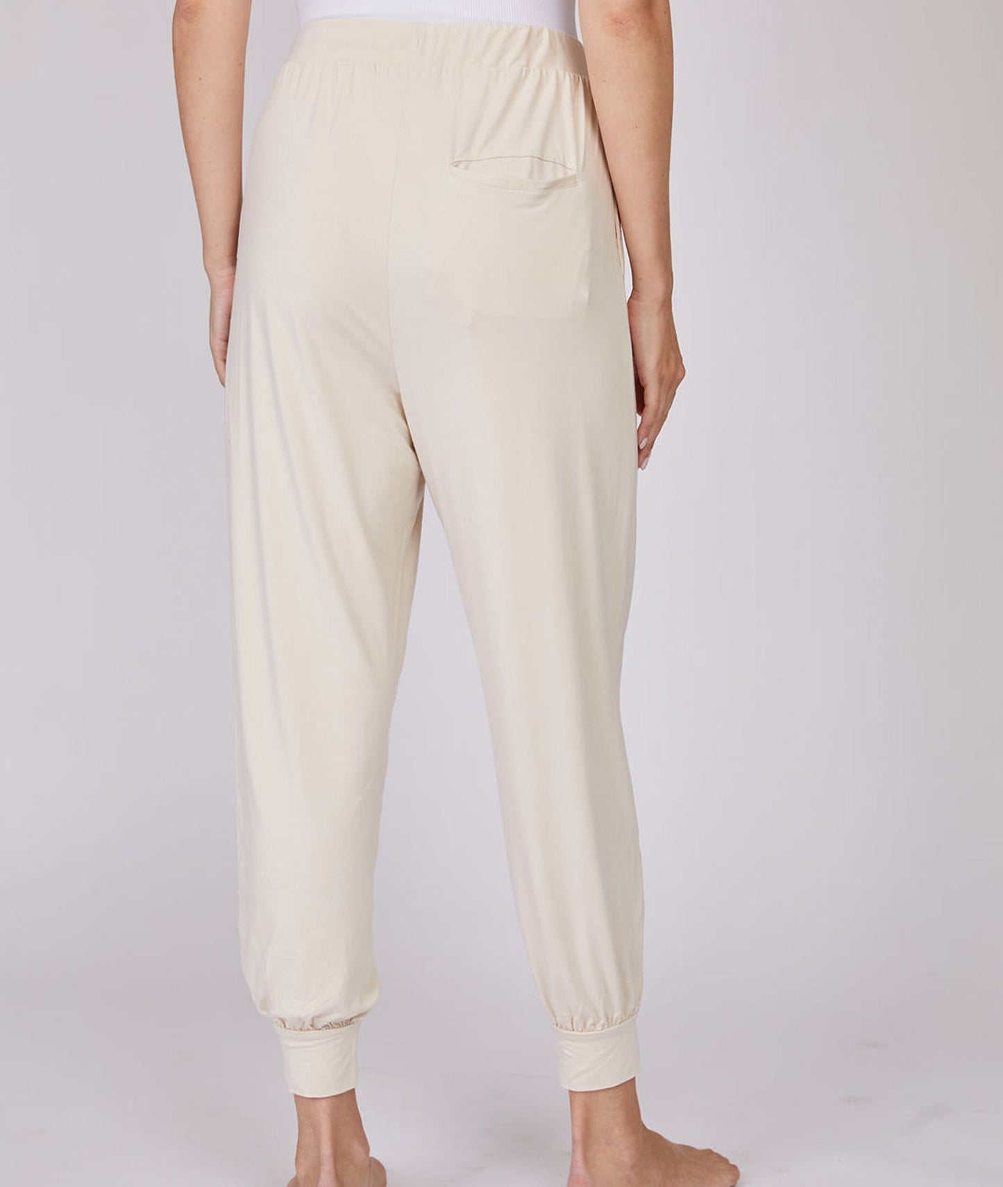 Draped Bamboo Viscose Jogger Pants