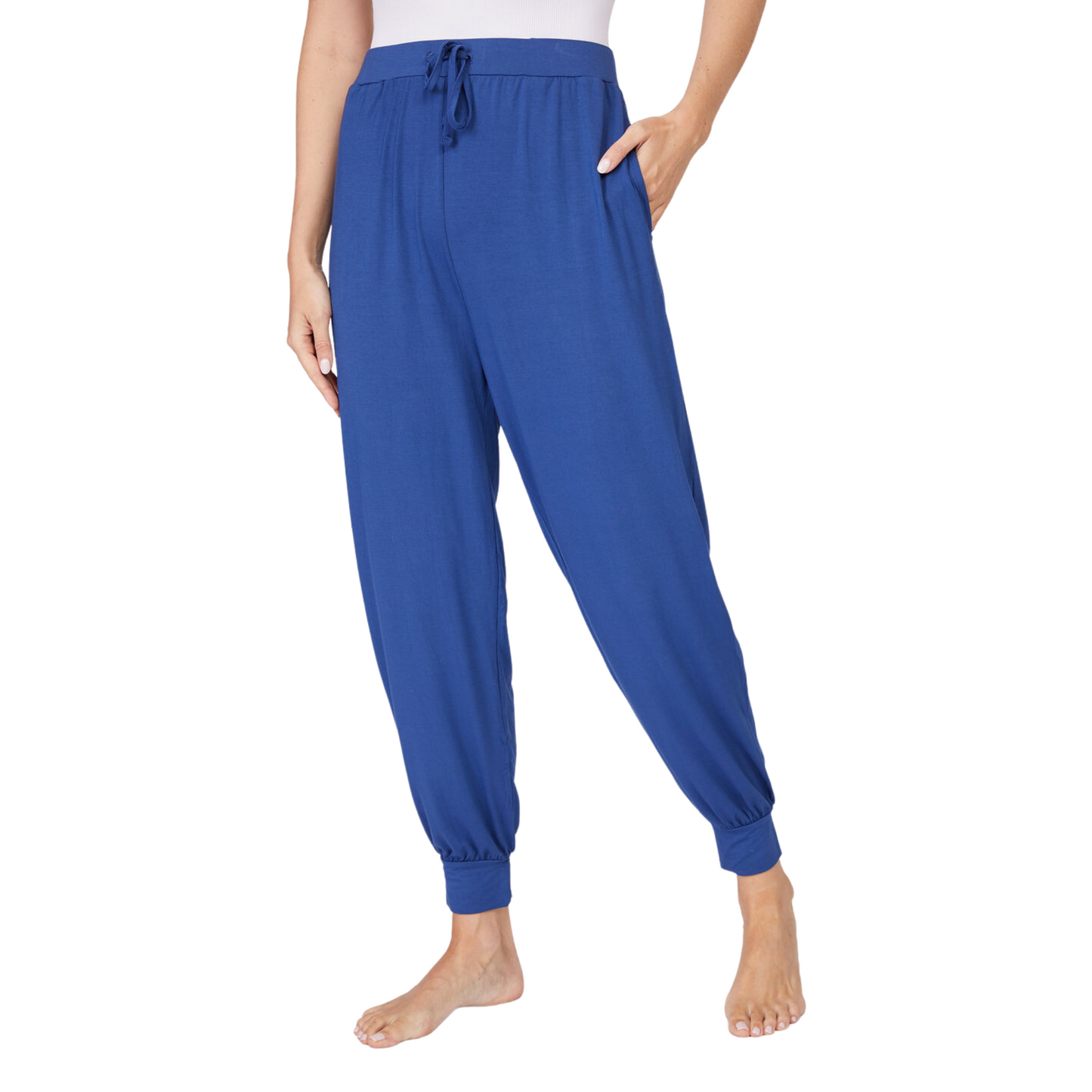 Draped Bamboo Viscose Jogger Pants