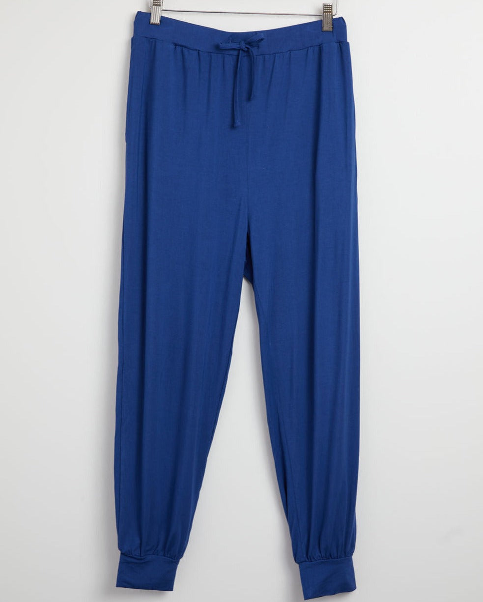 Draped Bamboo Viscose Jogger Pants