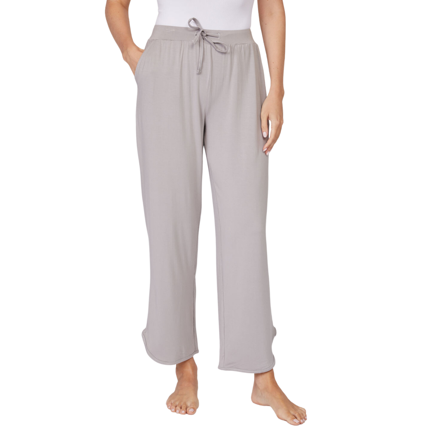 Cropped Bamboo Viscose Jogger Pants