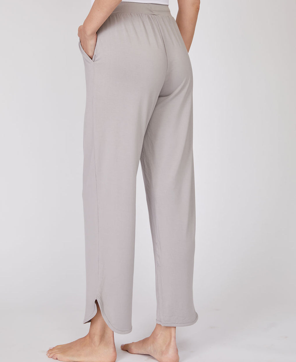 Cropped Bamboo Viscose Jogger Pants