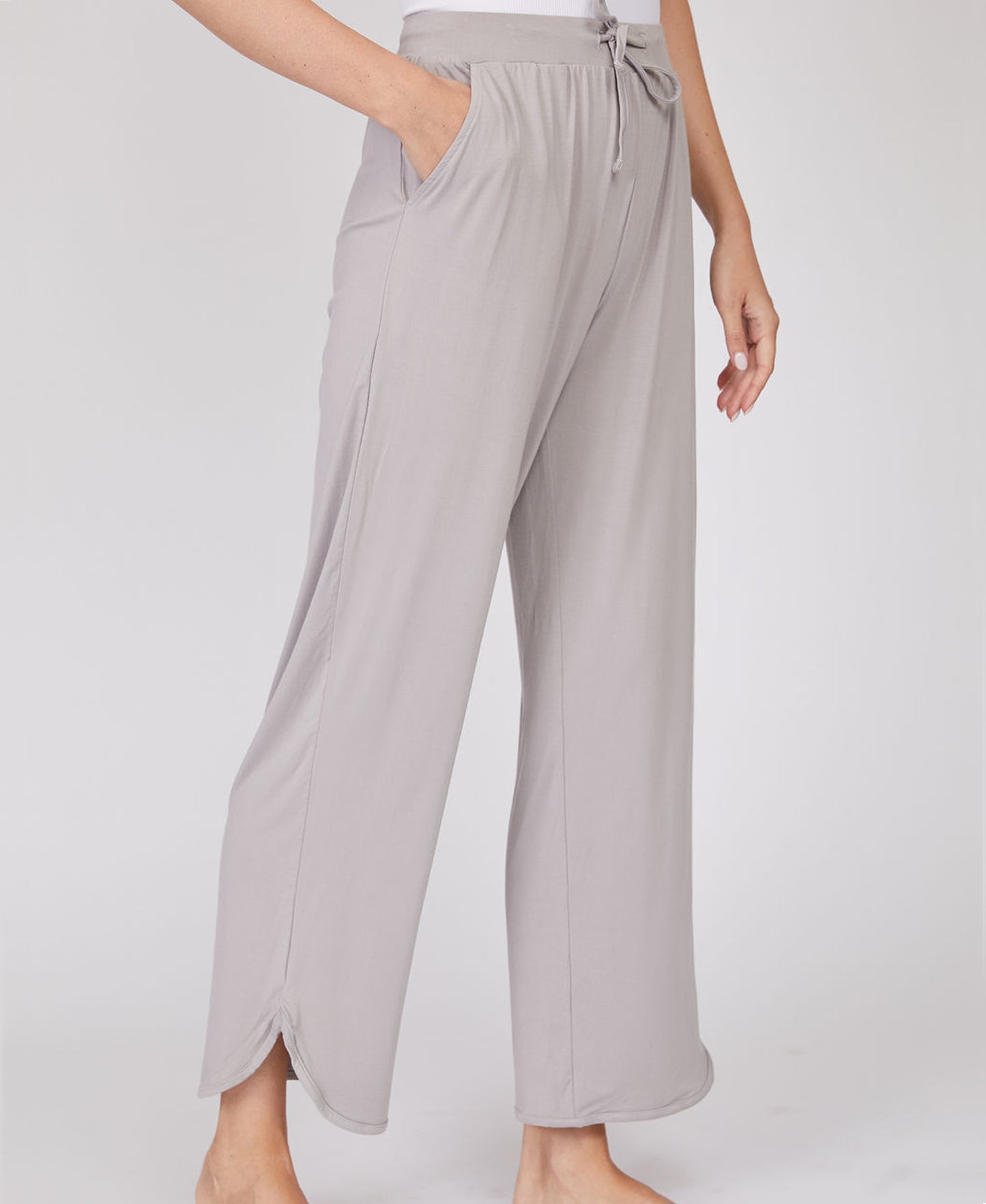 Cropped Bamboo Viscose Jogger Pants