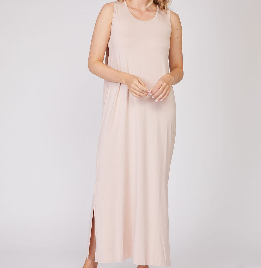 Sleeveless Bamboo Viscose Nightdress