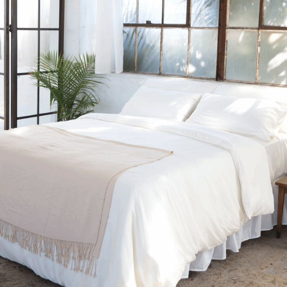 Bedroom Setting using Pure Fiber Bamboo Viscose Sheet Set