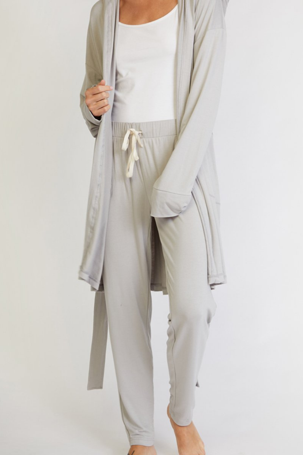 Hooded Jersey Robe & Pants Loungewear